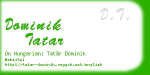 dominik tatar business card