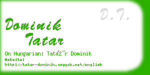dominik tatar business card